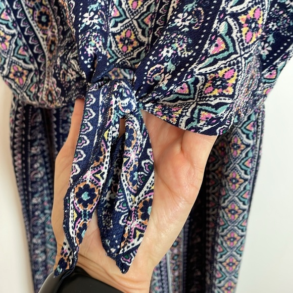 EUC Knit Work Girls Jumpsuit One-piece Multicolor Stripe Size 14 - Picture 3 of 8